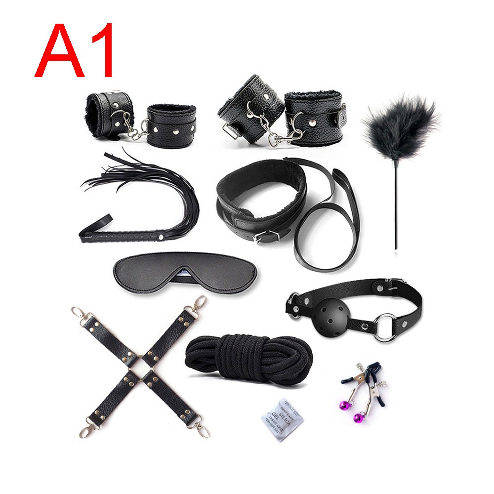 12-Piece Bondage Starter Set — Cuffs, Collar, Gag, Rope and Clamps