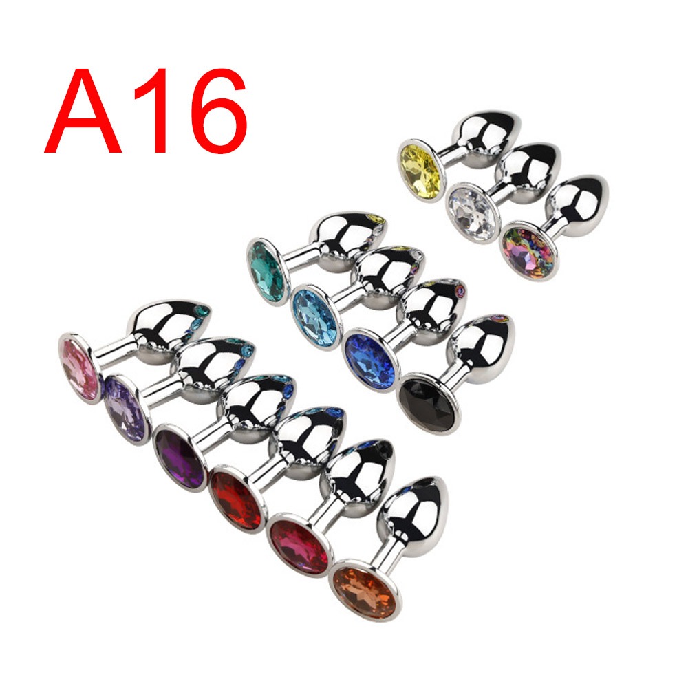 Jewelled Metal Anal Plug — choose S, M or L