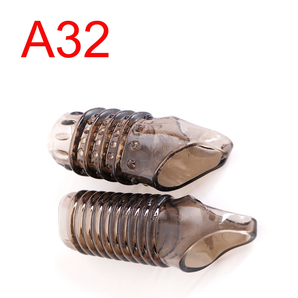 Smoke Silicone Penis Sleeve, Textured — 2 pcs per pack