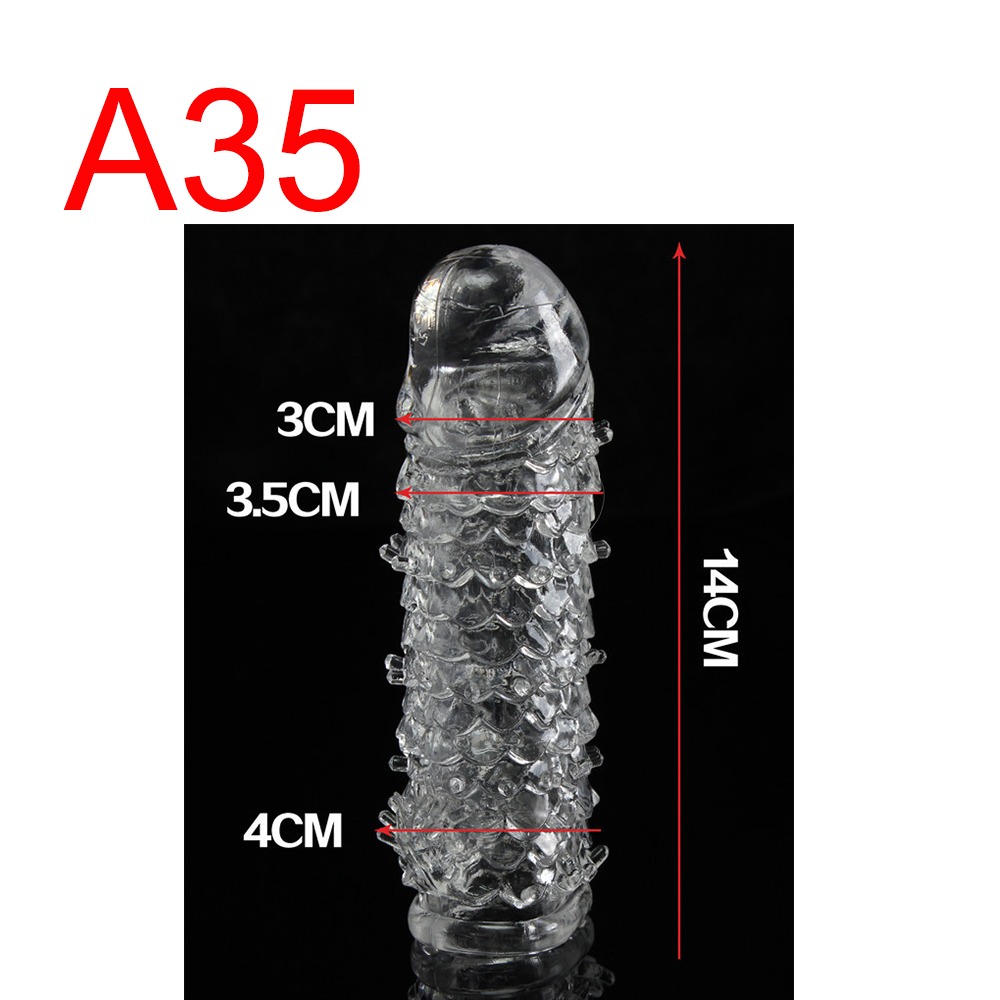 Crystal Spiked Silicone Sleeve, 14 cm