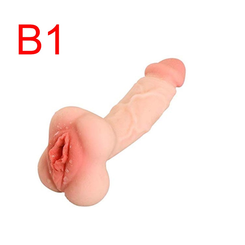 Double-Ended Realistic Dildo with Vagina Base