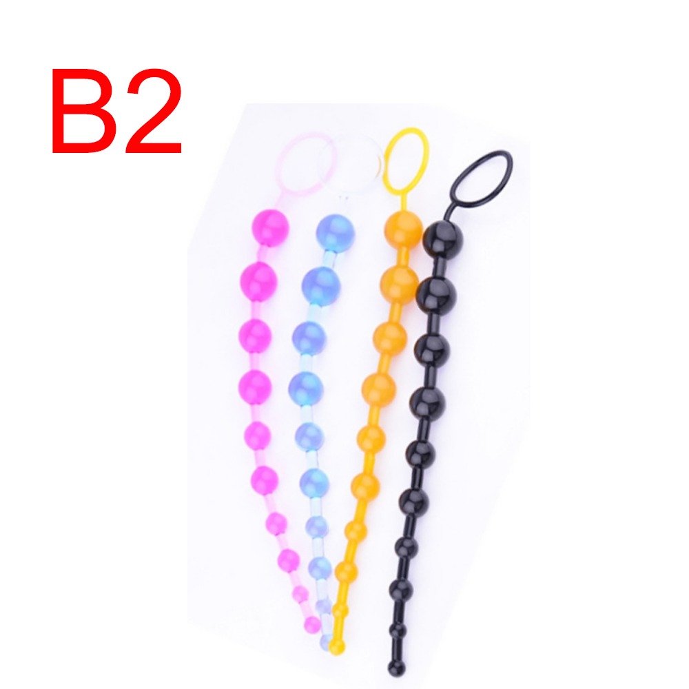 Graduated Anal Beads with Pull Ring — choose 1 of 4 colours