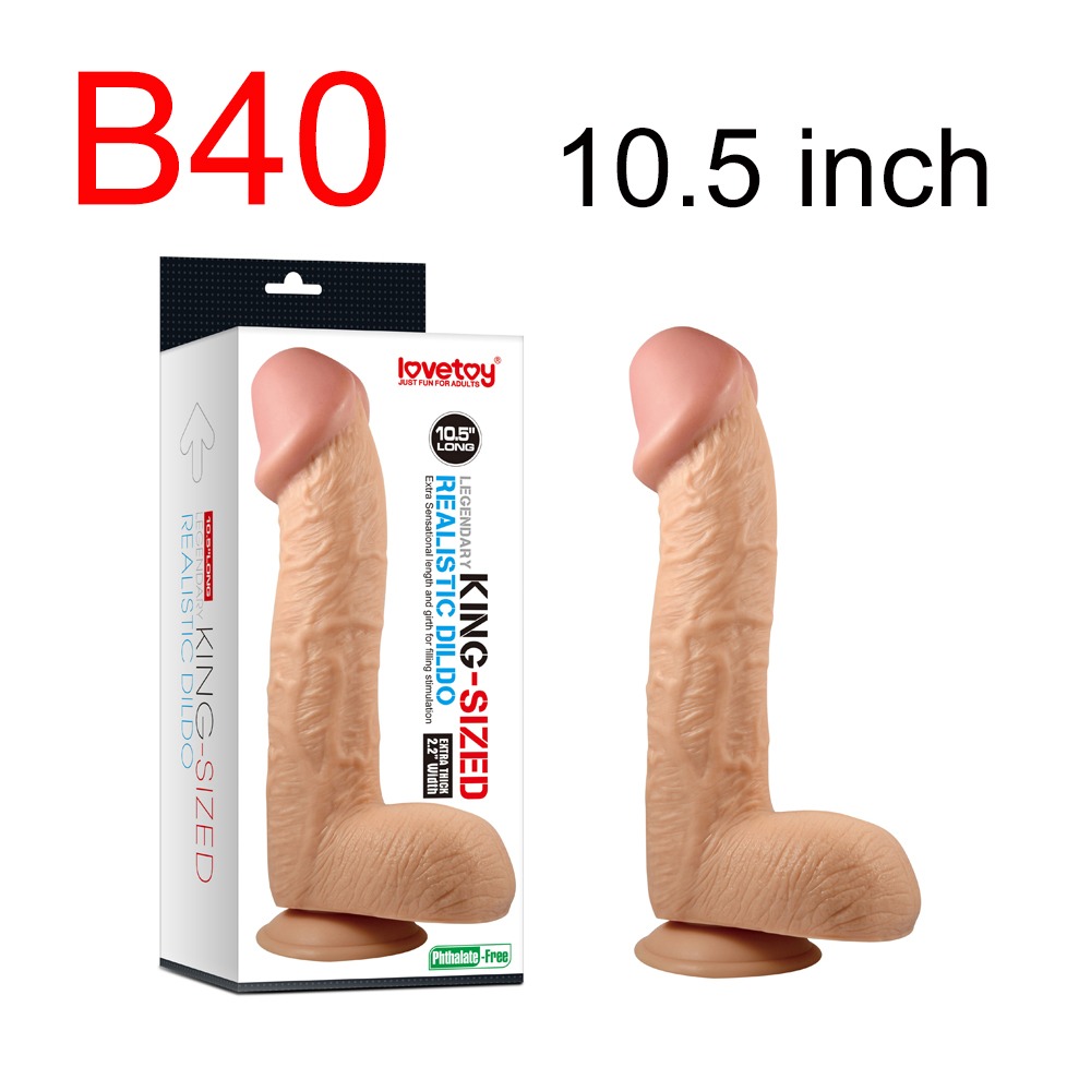 Lovetoy King-Sized Legendary Realistic Dildo, 10.5 inch, Phthalate-Free