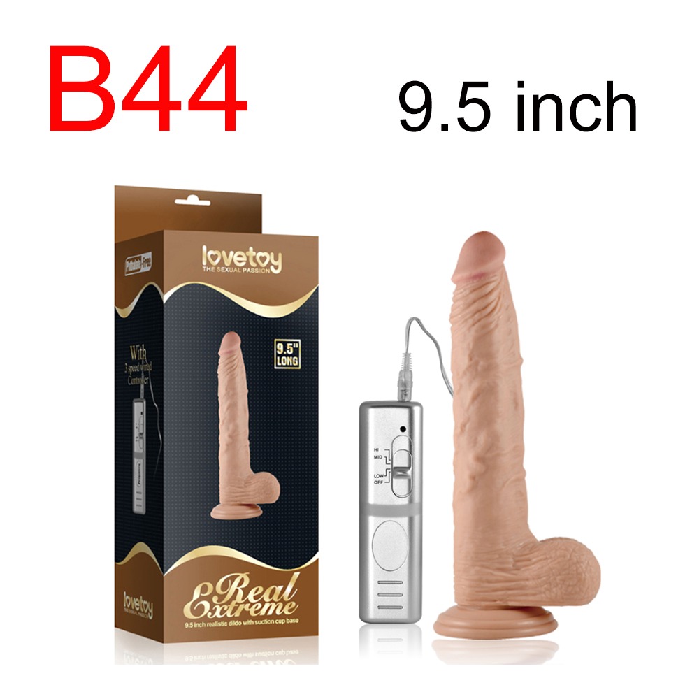 Lovetoy Real Extreme Vibrating Realistic Dildo, 9.5 inch