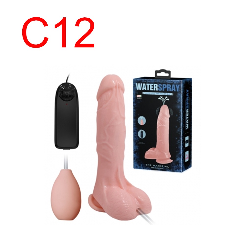 Waterspray Squirting Realistic Dildo, TPR, 18 cm