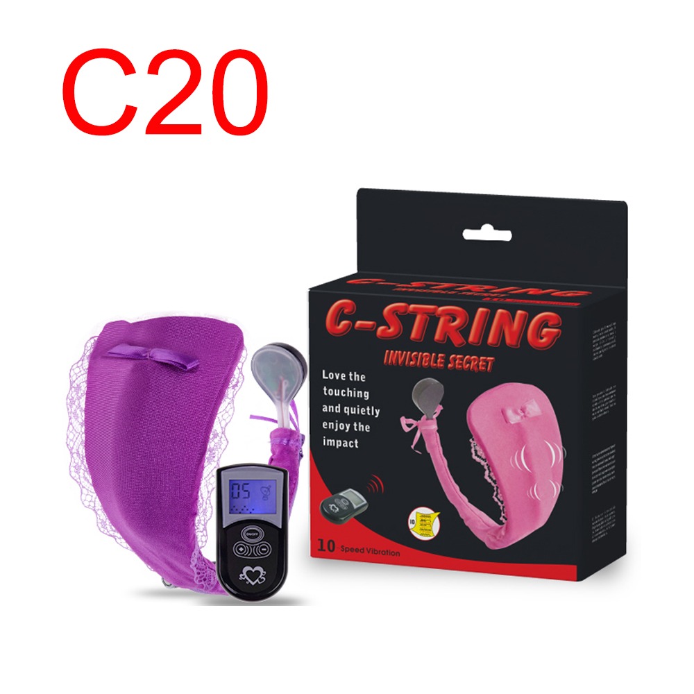 C-String Invisible Vibrating Panty with LCD Remote, 10 Speeds