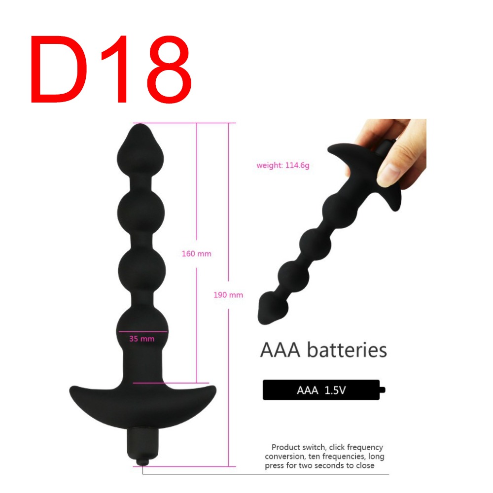 Vibrating Beaded Anal Plug