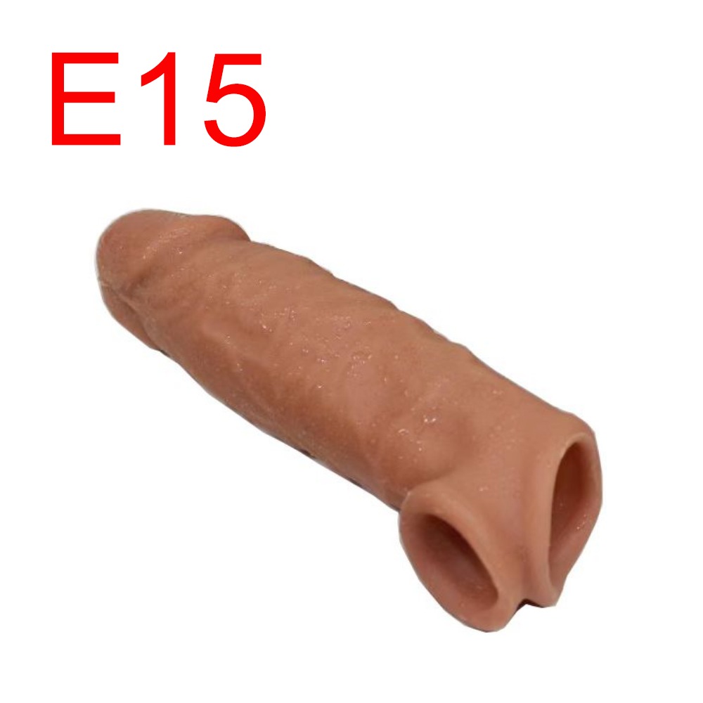 Brown Realistic Penis Sleeve, 5–6 inch