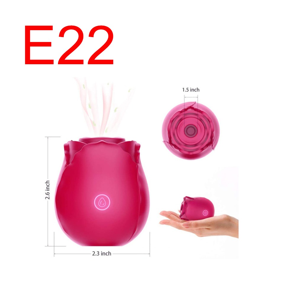 Rose Suction Vibrator, 10 Modes, 6.6 cm