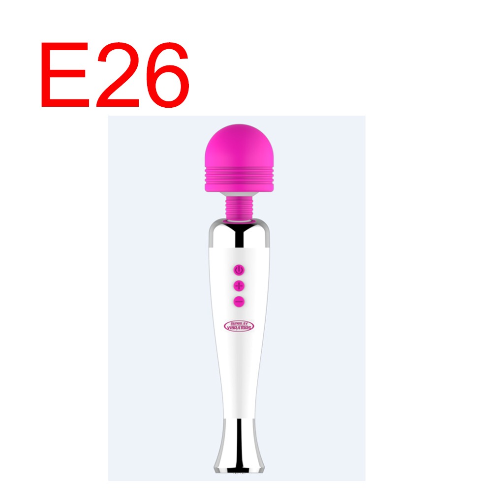 Pink Mini Wand Vibrator, USB Rechargeable, 10 Modes