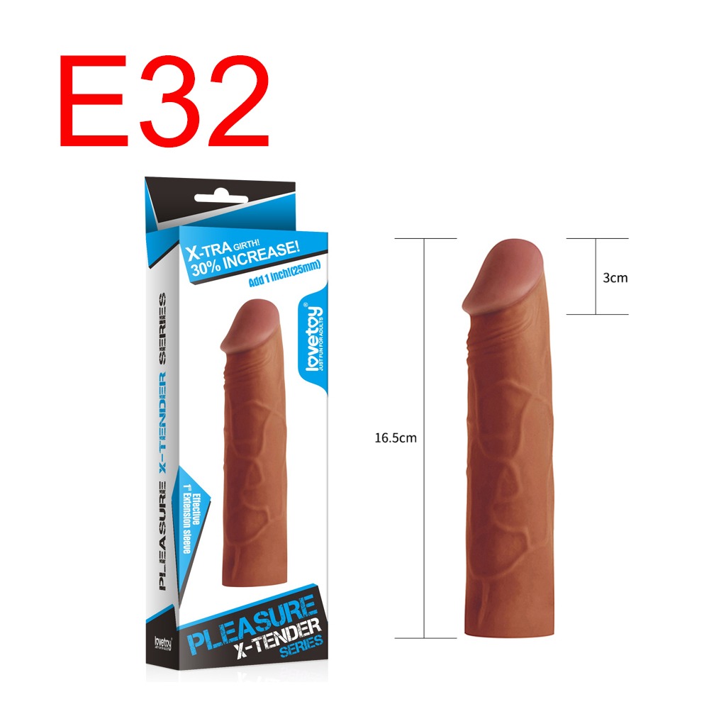Lovetoy Pleasure X-Tender Penis Sleeve, 16.5 cm, Adds 1 inch