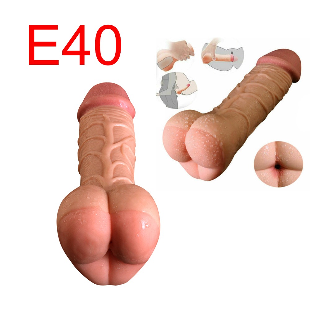 Realistic Skin Stroker with Rear Entry, Silicone