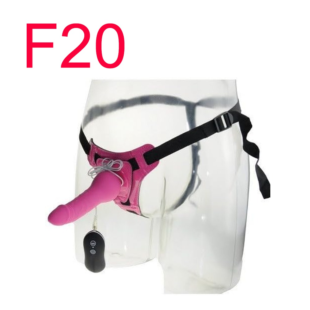 Vibrating Strap-On Harness, Pink, 10 Modes