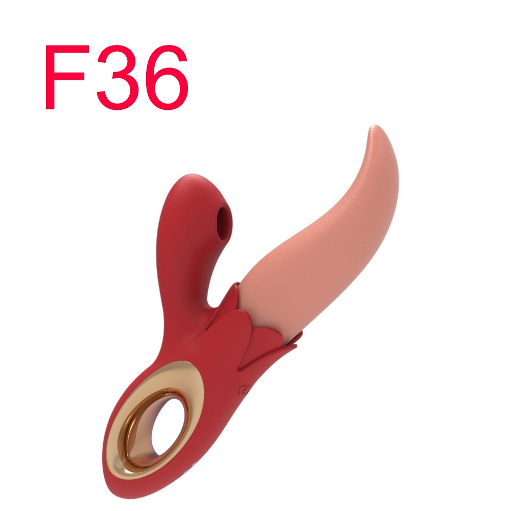 Rose Tongue Licking Vibrator, 13 cm