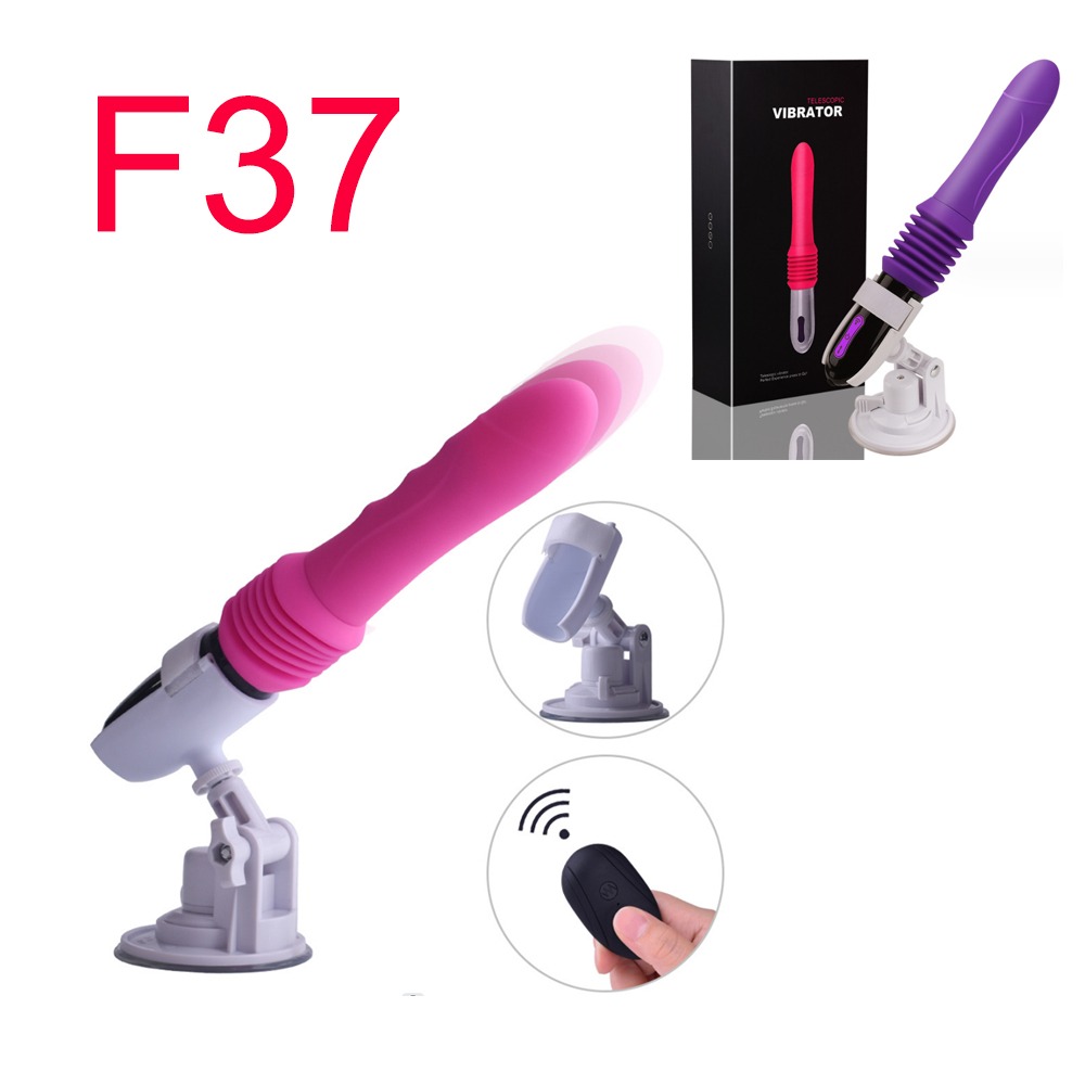 Pink Thrusting Vibrator with Suction Mount and Finger Remote, 17.5 cm