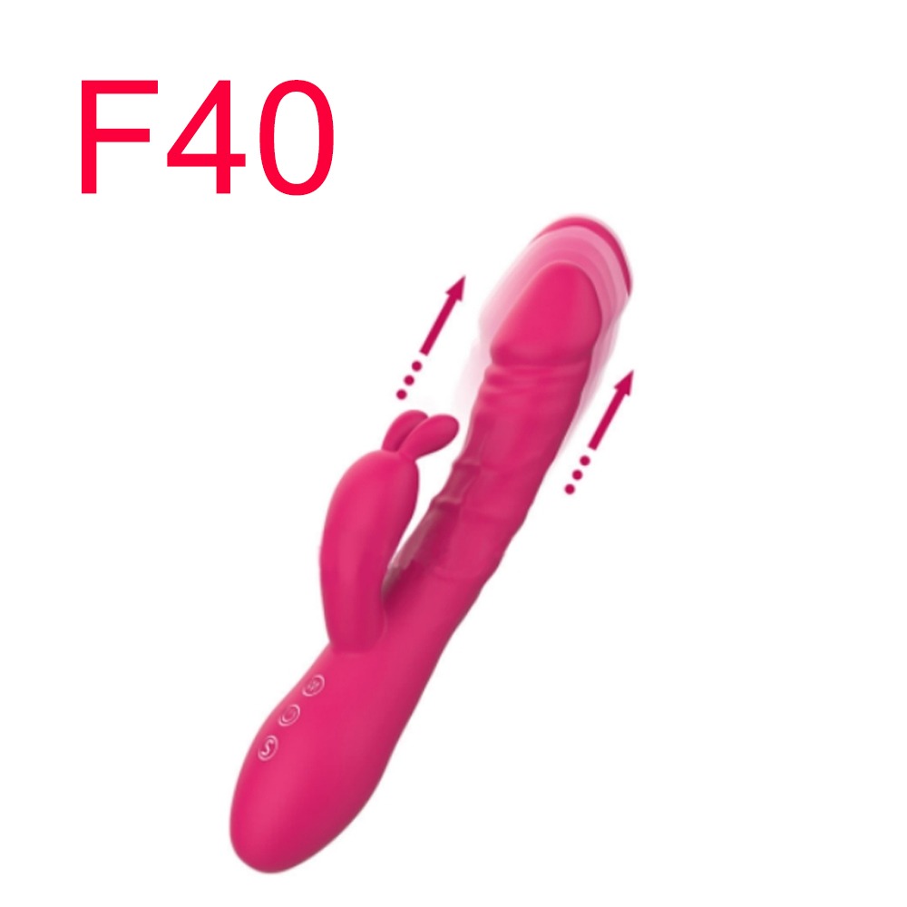 Pink Thrusting Rabbit Vibrator, 13 cm