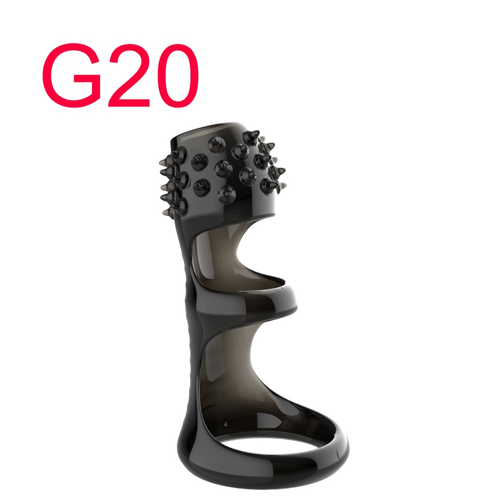 Spiked Silicone Sleeve Cage, Black