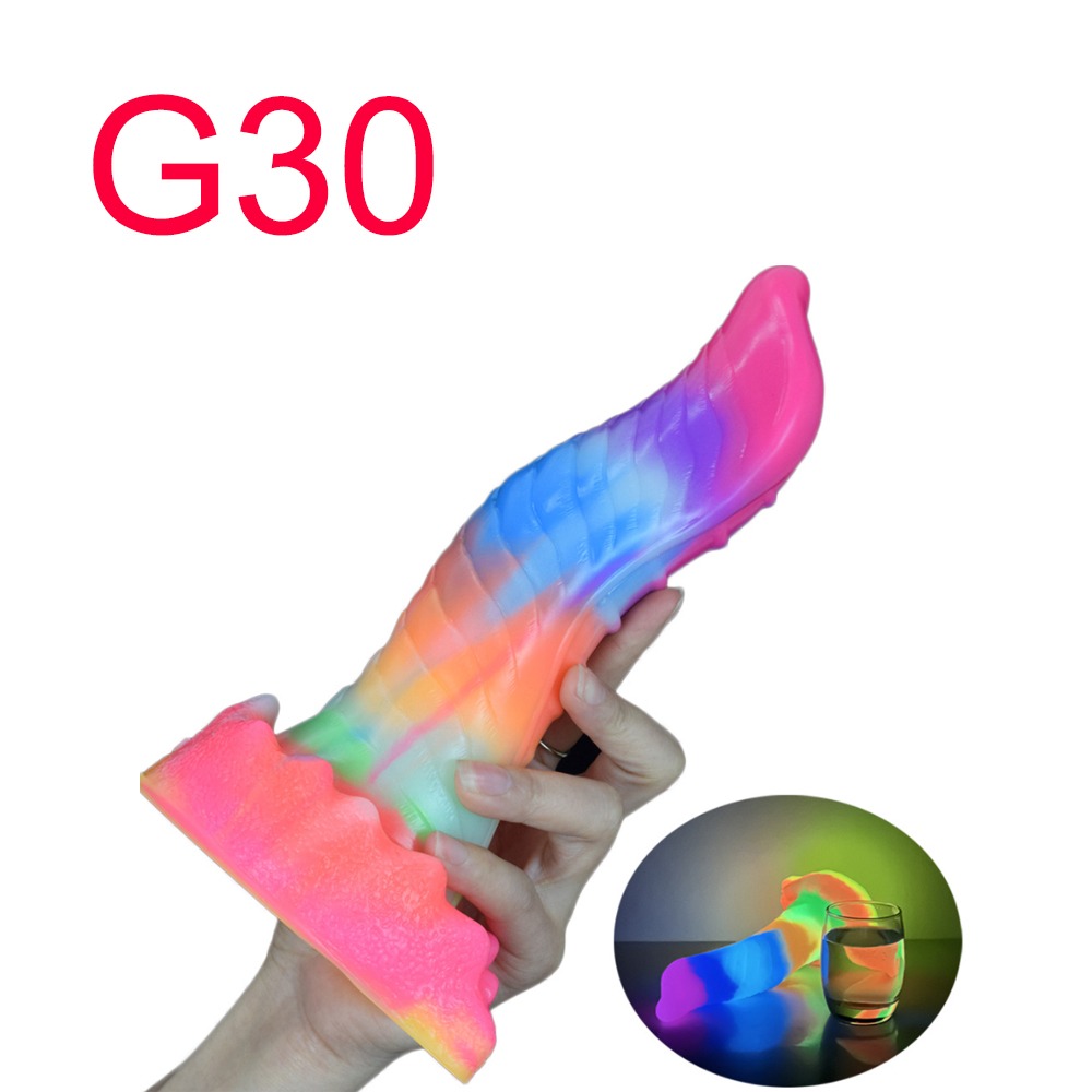 Rainbow Glowing Fantasy Dildo