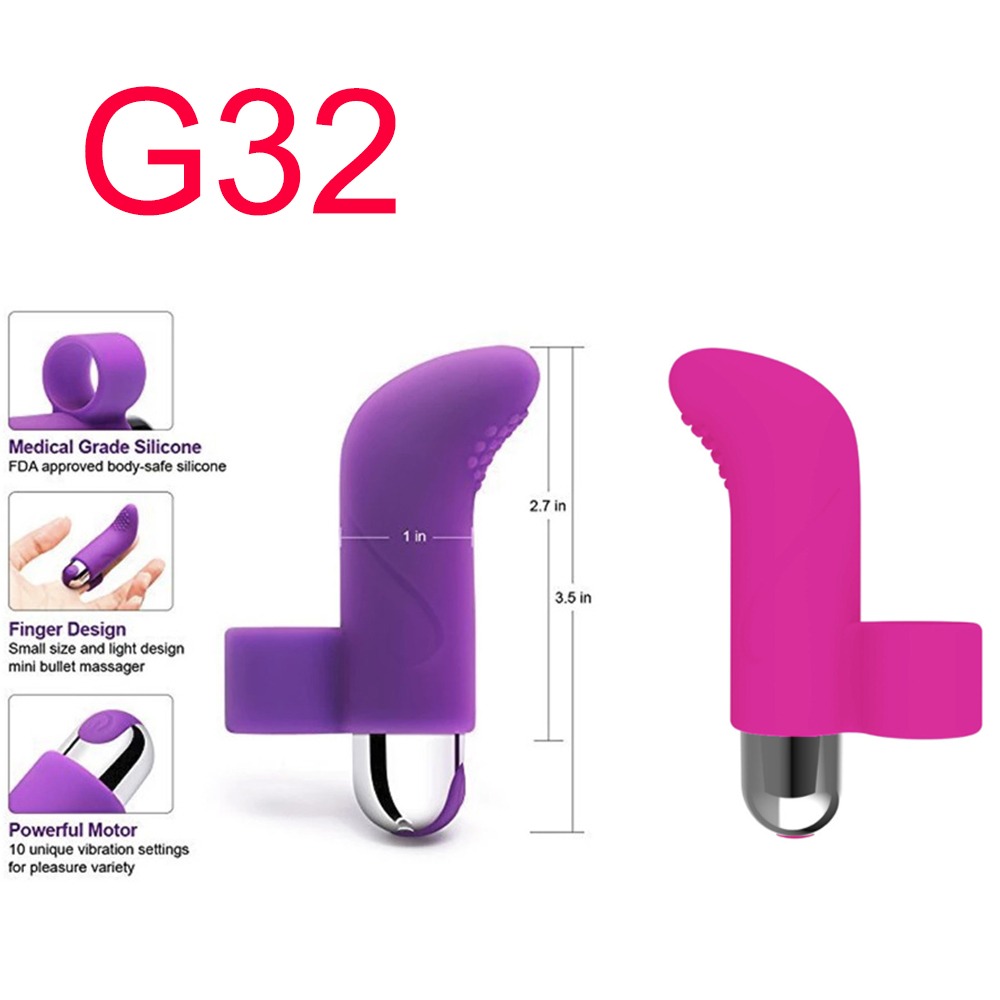 Finger Vibrator Purple Pink