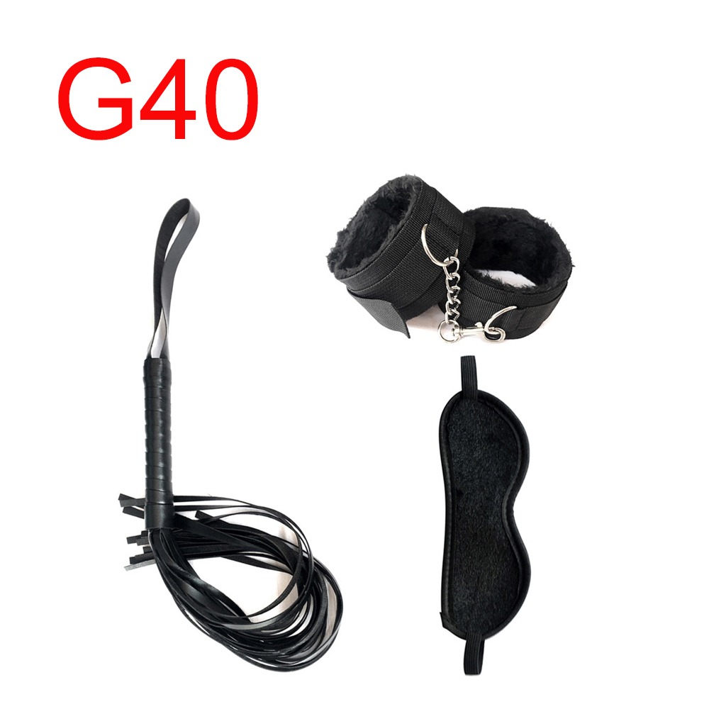 Bondage Set — Flogger, Fur-Lined Cuffs and Blindfold