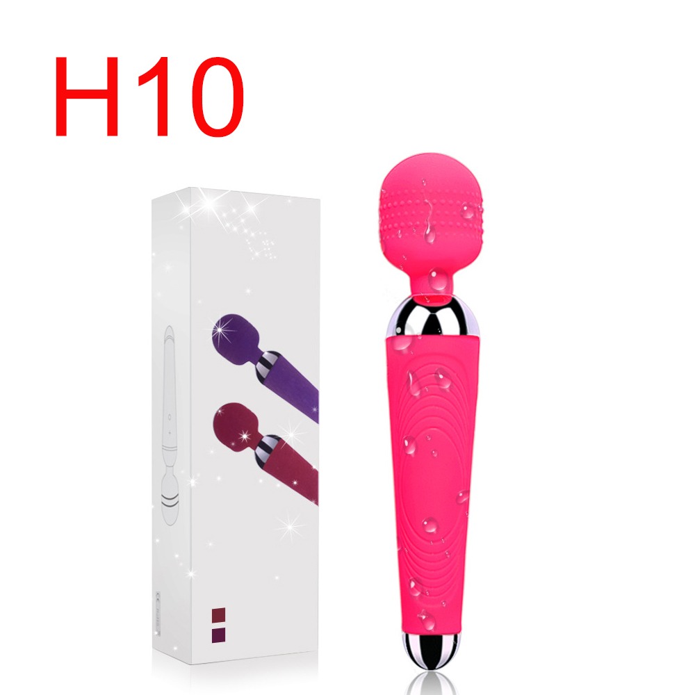 Pink Wand Vibrator, USB Rechargeable, 10 Modes