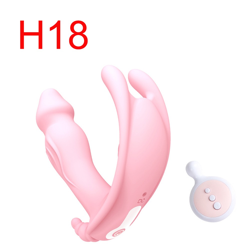 Pink Wearable Butterfly Vibrator with Remote, 13 cm