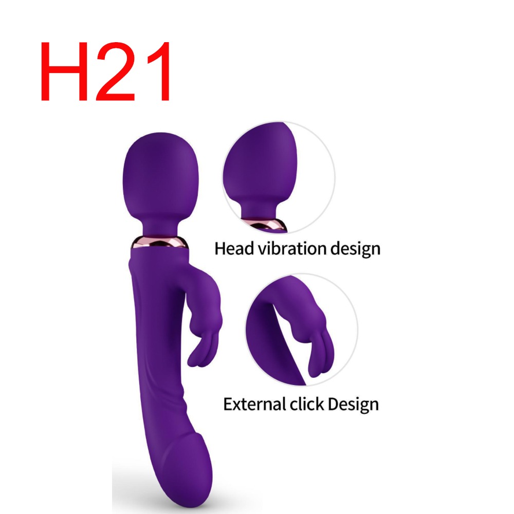 Purple Dual Head Wand Vibrator