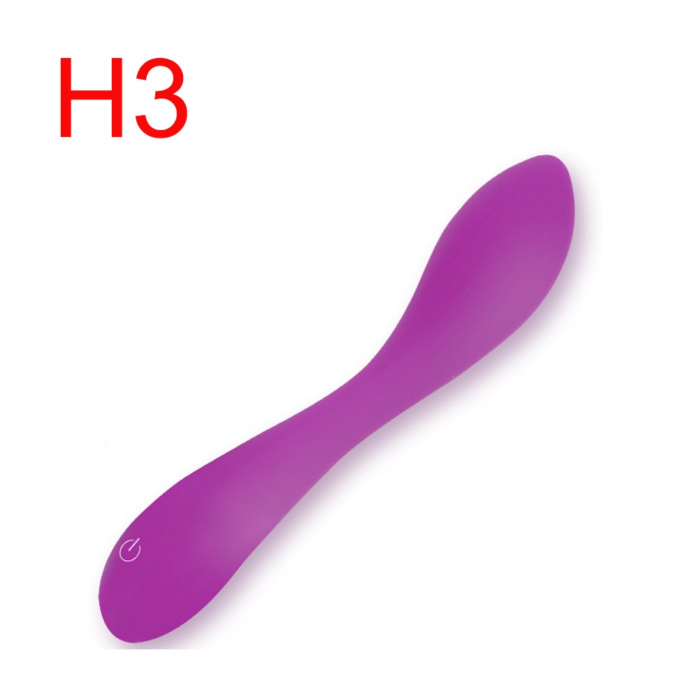 Purple Slim Double-Curve G-Spot Vibrator, 17 cm